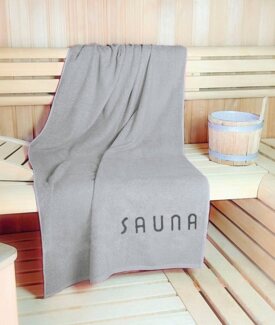 KiNZLER Saunatuch Wellness, Sauna - Größe 90/200 cm, Jacquard (1-St), leichte Qualität, verschiedenen Designs, auch als 2er Set