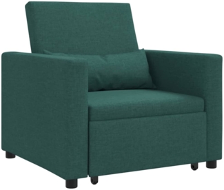 vidaXL Einzel-Schlafsofa mit Rädern Dunkelgrün 90 x 165 x 87 cm Stoff 42002689