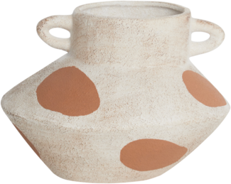 Blumenvase ALOSIDAE Steinzeug 19 cm Hellbeige