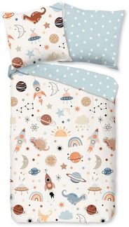 good morning Babybettwäsche Eclips, Renforcé, 2 teilig, Baumwolle, Renforcé, 2 Teilig, Wendeoptik, Kind, Baby, Junge