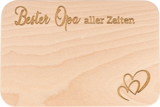 Spruchreif® Frühstücksbrett · Frühstücksbrettchen aus Holz mit Gravur · Geschenk für Großeltern