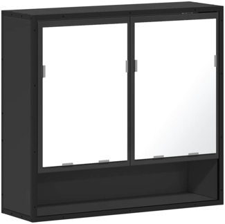 vidaXL Spiegelschrank Schwarz 65x20x60 cm Holzwerkstoff 849259