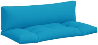 Palettenkissen 2-tlg., Stoff, Hellblau