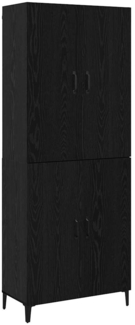 vidaXL Hochboard 2 pcs Schwarze Eiche 69,5 x 34 x 180 cm Holzwerkstoff 3394571