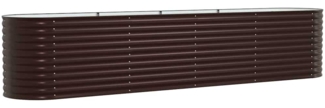 vidaXL Garten-Hochbeet Braun 400 x 80 x 81 cm Stahl 42008132