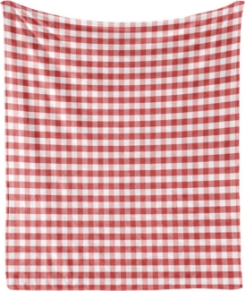Wohndecke Gemütlicher Plüsch für den Innen- und Außenbereich, Abakuhaus, Kariert traditionelle Gingham