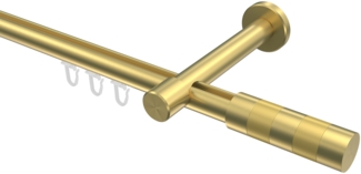 Innenlauf-Gardinenstangen-Set Prestige Mavell 100 cm, 1-läufig, 20 mm Ø Messing-Optik