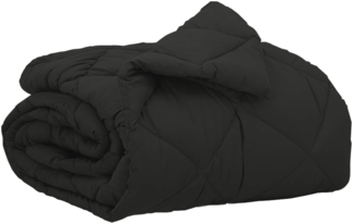 vidaXL Ganzjahresbettdecke Schwarz 200x140 cm Mikrofaser 42025585