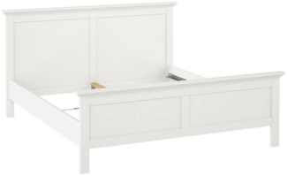 Dmora Doppelbett Fusi, Struktur des Container-Betts, Sommier mit Verkleidung, Matratzenhalterstruktur, 211x199 h110 cm, Weiß