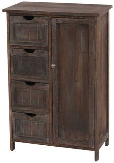 MCW Kommode MCW-D12, Modernes Design, 4 Schubladen, Tür mit Ablagefach