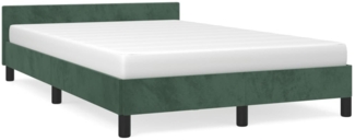 vidaXL Bettgestell ohne Matratze Dunkelgrün 120x190 cm Samt 379550