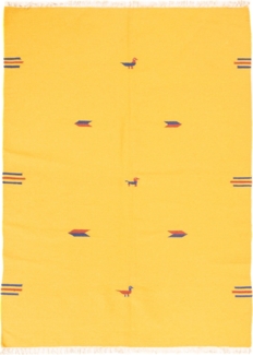 Morgenland Kelim Teppich - Trendy - 180x120 cm - gelb