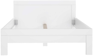 Jugendbett Sylt / Snow , Holzwerkstoff , Weiß , 146 x 81 x 205 cm