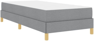 vidaXL Boxspringbett Hellgrau 100 x 200 cm Stoff 3398542