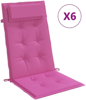 vidaXL Hochlehner-Auflagen 6 Stk. Rosa Oxford-Gewebe 361936