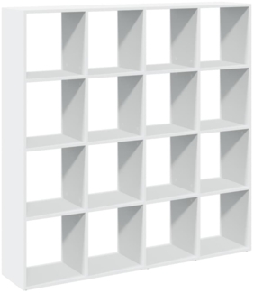 vidaXL Bücherregal Weiß 137,5x29x137,5 cm Holzwerkstoff 3310289