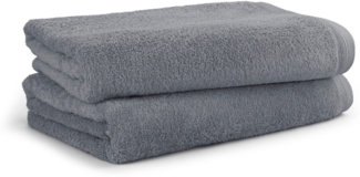 Möve Badetücher Superwuschel 100% Premium Cotton Baumwolle, Walkfrottier (2-St), Made in Germany, 2x Badetücher mit Bordüre, einfarbig, weich