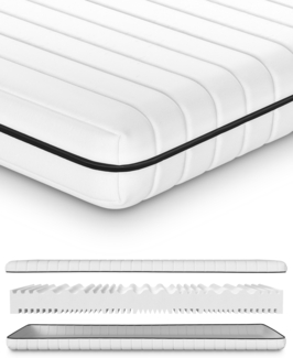Bequeme Kaltschaummatratze - Matratze H3 - 7 Zonen Matratze - Ergonomisch - Lieferung als Rollmatratze - Matratze 120x200