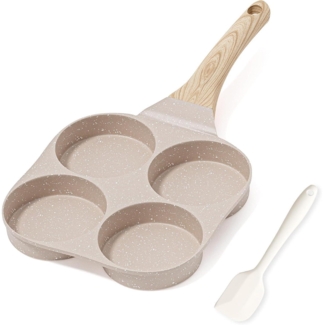 Antihaft Omelette Pfanne Induktion Eierpfanne Granit Beschichtung 4-Loch
