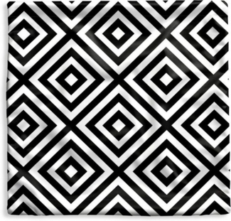 MuchoWow Dekokissen Formen - Schwarz und weiß - Muster, Kissenbezüge, Kissenhülle, Deko Kissenbezug, Kissen, 40x40 cm