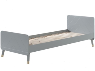 Einzelbett Kamillah 204x95x74 Kinderbett MDF Timeless Grau