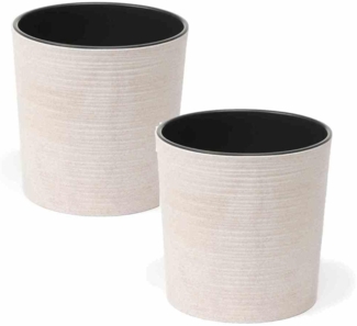 SIENA GARDEN Pflanzgefäß LOCON 2er-Set 25 cm weiß