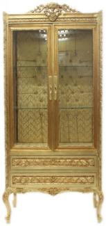 Casa Padrino Barock Vitrine Gold ModF4 - Doppel Vitrinenschrank