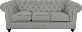 Home affaire Chesterfield-Sofa Duc 3-Sitzer, hochwertige Knopfheftung im Rücken, Samtoptik mit changierender Optik