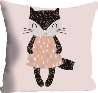 queence Dekokissen Katze, Kissenhülle ohne Füllung, 1 Stück