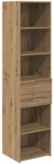 vidaXL Highboard Artisan-Eiche 45 x 42,5 x 185 cm Holzwerkstoff 3402639