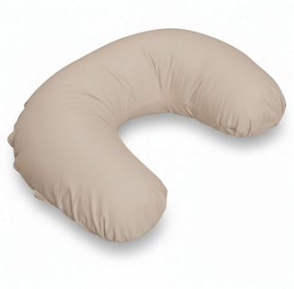 EMI & SAM Stillkissen 60x50 cm – Komfortables Schwangerschafts- & Stillkissen aus Baumwolle, Beige - Bezug mit Füllung