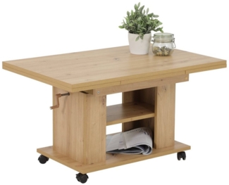 Couchtisch >JAKOB< in Artisan Eiche aus Holzwerkstoff - 142x61x60cm (BxHxT)