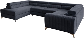 Eltap Louis Ecksofa (Poco 40) Seite links, Dunkelblau, 202 x 92 x 347 cm