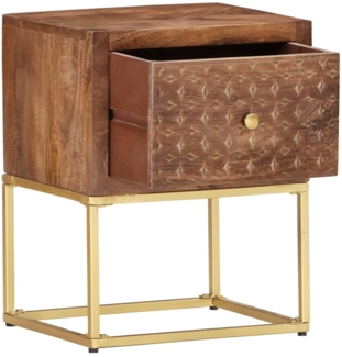 Nachttisch Nachtschrank 40 x 30 x 50 cm Mango Massivholz
