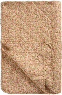 Ib Laursen Decke Quilt Tagesdecke Überwurf 180x130cm Rot Grün Blumen 07924-00