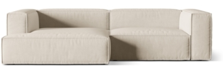 Micadoni Ecksofa Nuria 4-Sitzer Links Samt Beige