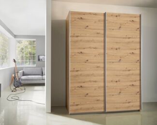 OTTO home Schwebetürenschrank Kleiderschrank Schrank Garderobe Schlafzimmerschrank THANOS (3 verschiedene Ausstattungen BASIC/CLASSIC/PREMIUM (inkl. SOFT-CLOSE) Optional mit Spiegel, Metall-Griffleisten alufarben MADE IN GERMANY