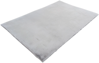 Vente-unique - Hochflorteppich in Pelz-Optik - 160 x 230 cm - Grau - BUNNY
