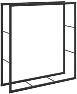 vidaXL Brennholzregal Schwarz 110x30x116 cm Stahl 4018467