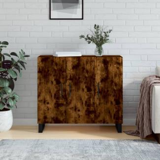 vidaXL Sideboard Räuchereiche 90x34x80 cm Holzwerkstoff 828137
