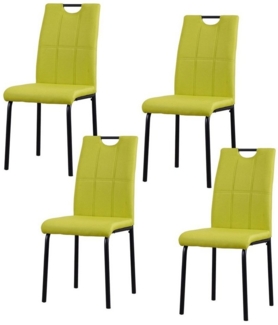 HTI-Living Polsterstuhl Esszimmerstuhl Denton Webstoff Grün 4er-Set (Set, 4 St), Polsterstuhl