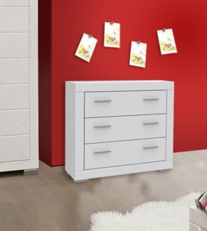 Kommode Schubkastenkommode Anrichte Jugendzimmer weiß matt 96cm