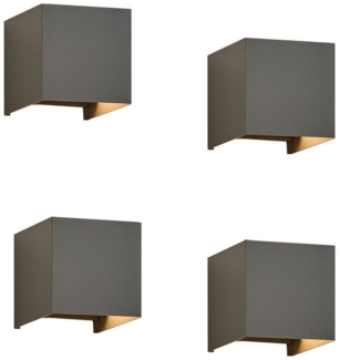 ZMH LED Wandleuchte Innen G9 Außen Up Down Wandlampe Außenwandleuchte Wohnzimmer, Mit Leuchtmittel, 3000K Warmweiß, Einstellbarer Strahl