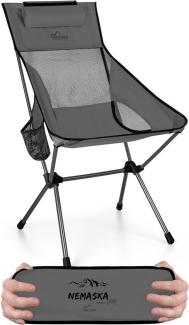 normani Campingstuhl Campingstuhl „Nemaska“, Ultraleichter XXL Outdoorstuhl Klappstuhl - Belastbarkeit: 150 kg