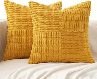 CLTYQ Kissenbezug Weihnachten Kissenbezüge Kord Kissenhülle Herbst-Kissenbezüge, (2 Stück), Dekorative Kissenbezug Sofakissen mit Verstecktem Reißverschluss