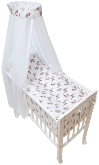 Bettwäsche Wiegenset Pariser Tierfreunde – weiche Baumwolle