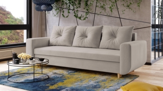 AX LIVING Cheriton Schlafsofa Modern 222cm breit in Beige mit Schlaffunktion