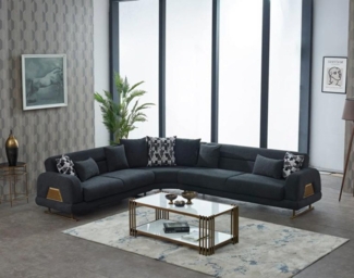JVmoebel Ecksofa Stoffsofa Ecksofa L form Polstersofa Grau Couch Design Eck Sofa, Made in Europa