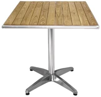 Bolero Tisch Eschenholzplatte Quadratisch 60Cm, 1 Bein