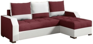MOEBLO Ecksofa LORIS, Eckcouch mit Schlaffunktion mit zwei Bettkasten Couch L-Form Polstergarnitur Wohnlandschaft Polstersofa mit Ottomane Couchgranitur, - (BxHxT): 250x90x150 cm